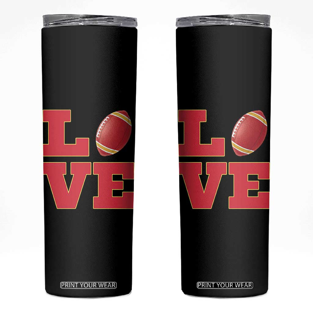 Love Midwest Football Skinny Tumbler Gift For Football Fans TS12 Black Print Your Wear