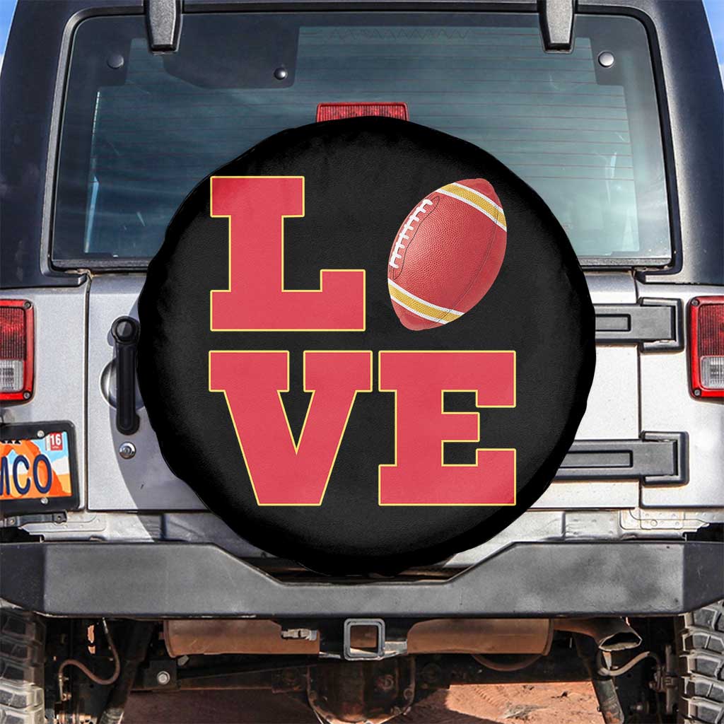 Love Midwest Football Spare Tire Cover Gift For Football Fans TS12 No hole Black Print Your Wear