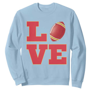 Love Midwest Football Sweatshirt Gift For Football Fans TS12 Light Blue Print Your Wear