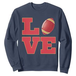 Love Midwest Football Sweatshirt Gift For Football Fans TS12 Navy Print Your Wear