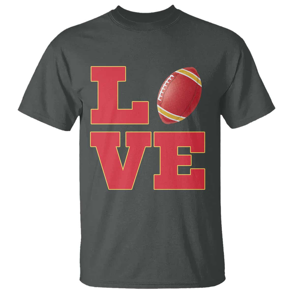 Love Midwest Football T Shirt Gift For Football Fans TS12 Dark Heather Print Your Wear