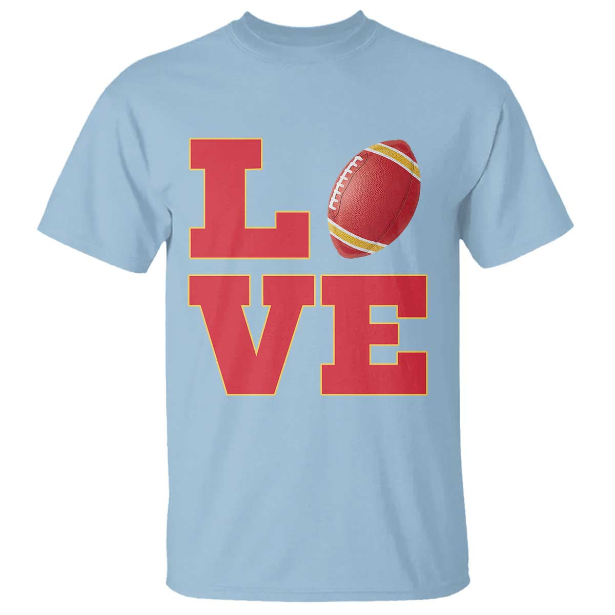 Love Midwest Football T Shirt Gift For Football Fans TS12 Light Blue Print Your Wear