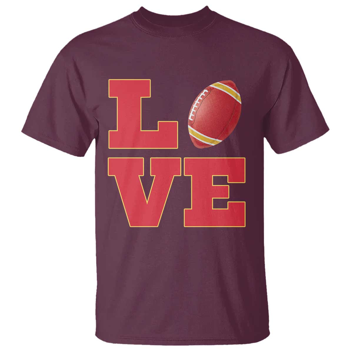 Love Midwest Football T Shirt Gift For Football Fans TS12 Maroon Print Your Wear