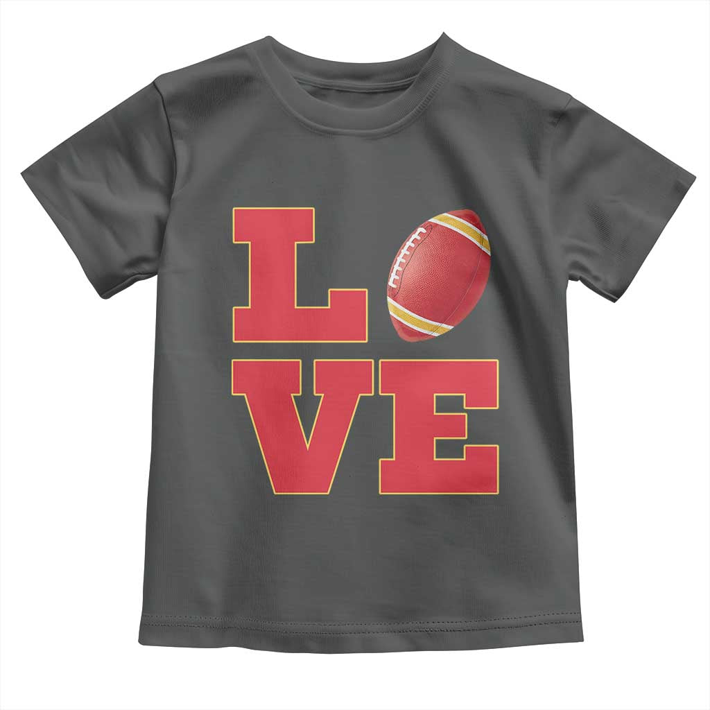 Love Midwest Football Toddler T Shirt Gift For Football Fans TS12 Dark Heather Print Your Wear