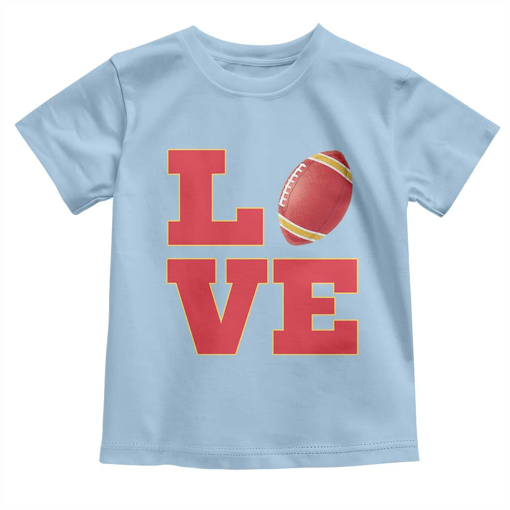 Love Midwest Football Toddler T Shirt Gift For Football Fans TS12 Light Blue Print Your Wear