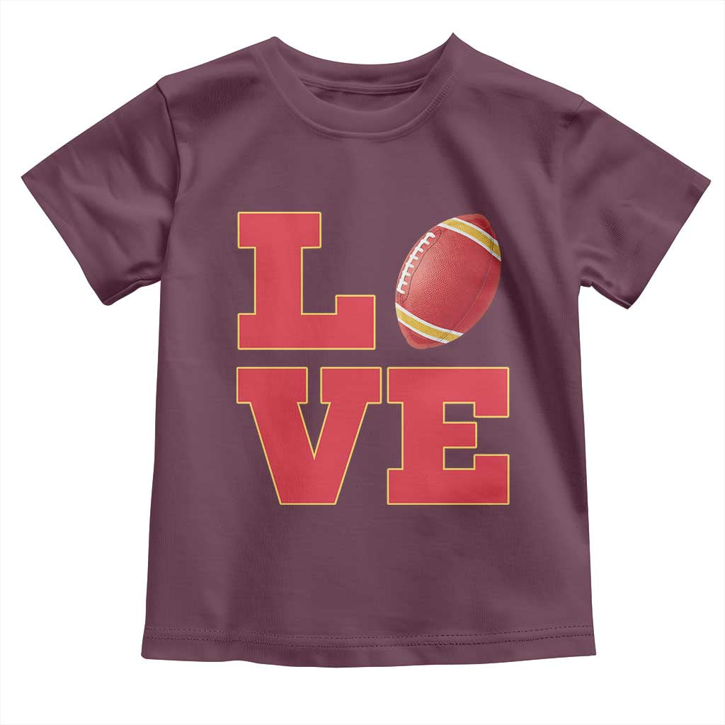 Love Midwest Football Toddler T Shirt Gift For Football Fans TS12 Maroon Print Your Wear