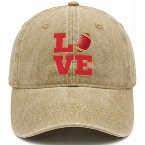 Love Midwest Football Washed Cotton Baseball Cap Gift For Football Fans TS12 Print Your Wear