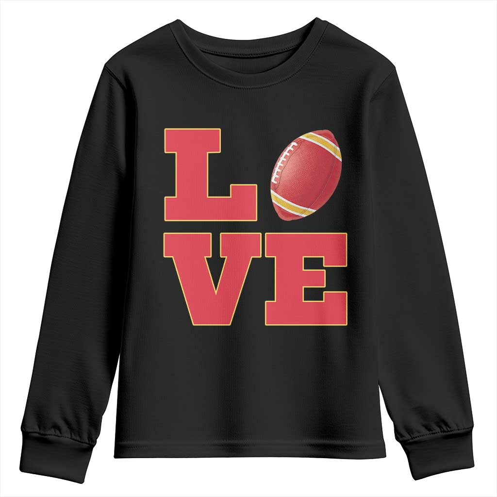 Love Midwest Football Youth Sweatshirt Gift For Football Fans TS12 Black Print Your Wear