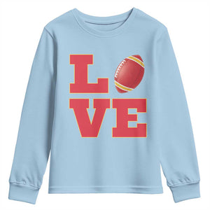Love Midwest Football Youth Sweatshirt Gift For Football Fans TS12 Light Blue Print Your Wear