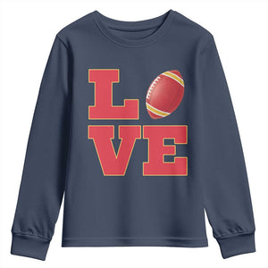Love Midwest Football Youth Sweatshirt Gift For Football Fans TS12 Navy Print Your Wear