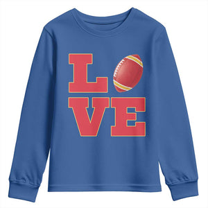 Love Midwest Football Youth Sweatshirt Gift For Football Fans TS12 Royal Blue Print Your Wear