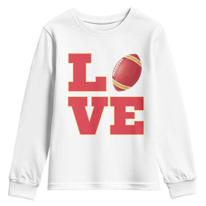 Love Midwest Football Youth Sweatshirt Gift For Football Fans TS12 White Print Your Wear