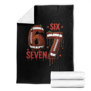 American Football Six Seven Meme Throw Blanket Funny Gen Z Alpha Gift TS12 Black Print Your Wear