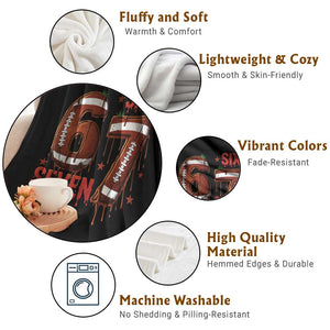 American Football Six Seven Meme Throw Blanket Funny Gen Z Alpha Gift TS12 Print Your Wear