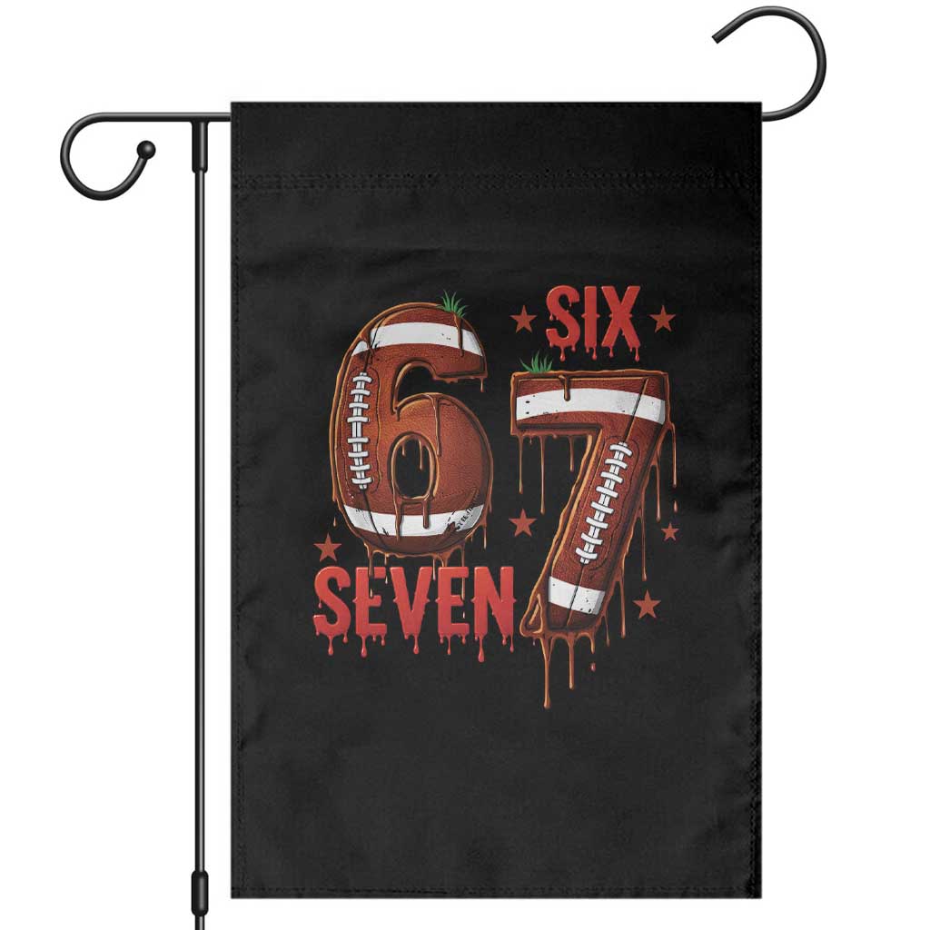 American Football Six Seven Meme Garden Flag Funny Gen Z Alpha Gift TS12 Black Print Your Wear
