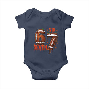 American Football Six Seven Meme Baby Onesie Funny Gen Z Alpha Gift TS12 Navy Print Your Wear