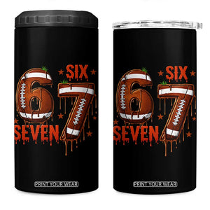 American Football Six Seven Meme 4 in 1 Can Cooler Tumbler Funny Gen Z Alpha Gift TS12 One Size: 16 oz Black Print Your Wear
