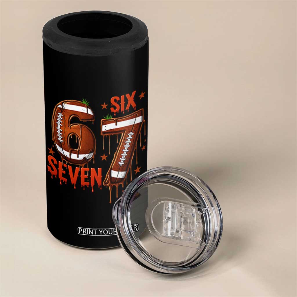 American Football Six Seven Meme 4 in 1 Can Cooler Tumbler Funny Gen Z Alpha Gift TS12 Print Your Wear