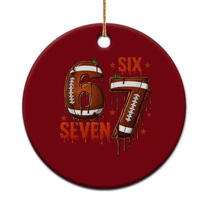 American Football Six Seven Meme Ceramic Ornament Funny Gen Z Alpha Gift TS12 1pc Red Print Your Wear