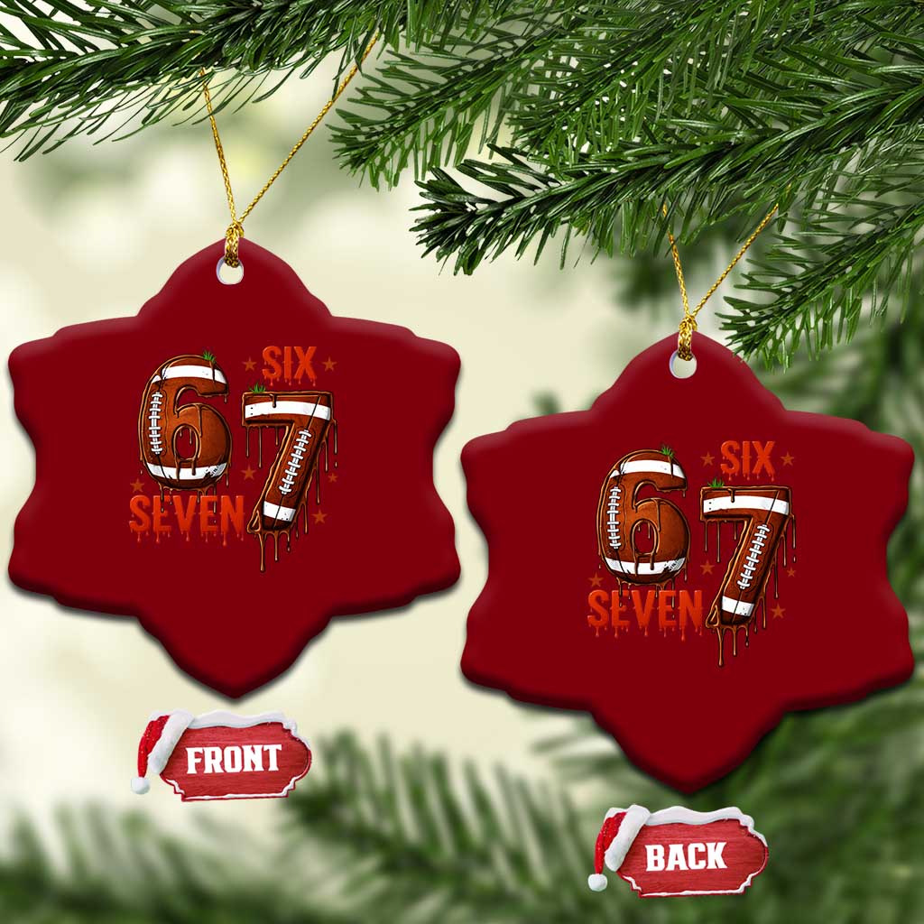 American Football Six Seven Meme Ceramic Ornament Funny Gen Z Alpha Gift TS12 Print Your Wear