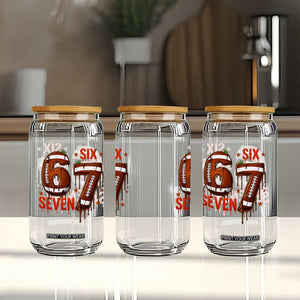 American Football Six Seven Meme Glass Can Funny Gen Z Alpha Gift TS12 Print Your Wear