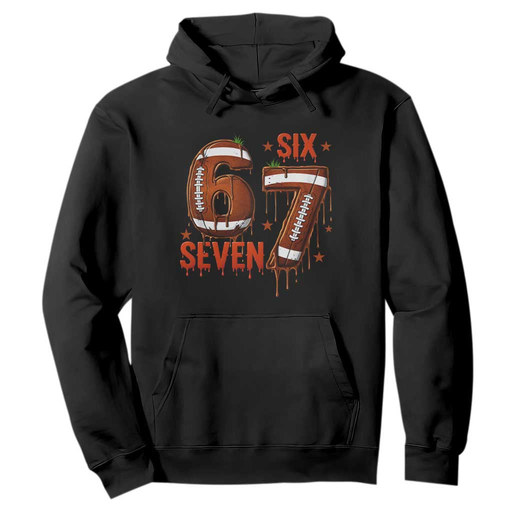 American Football Six Seven Meme Hoodie Funny Gen Z Alpha Gift TS12 Black Print Your Wear