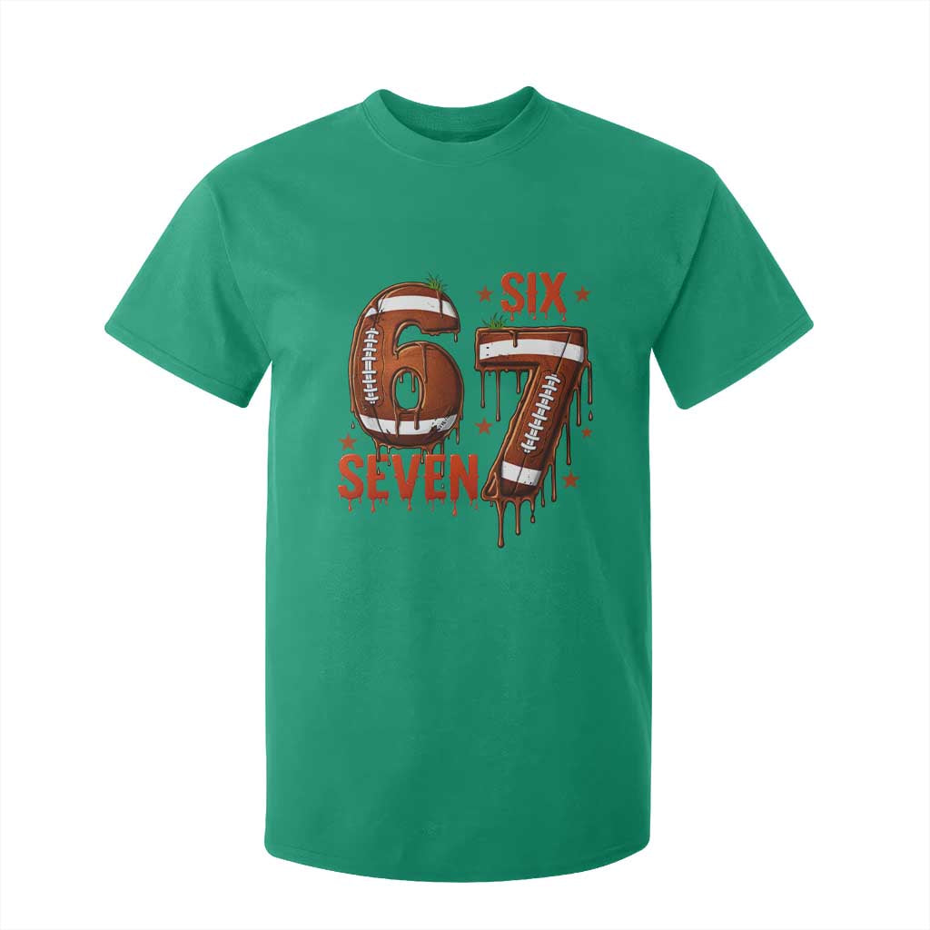 American Football Six Seven Meme T Shirt For Kid Funny Gen Z Alpha Gift TS12 Irish Green Print Your Wear