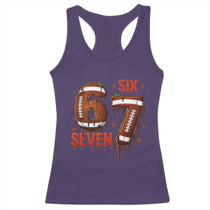 American Football Six Seven Meme Racerback Tank Top Funny Gen Z Alpha Gift TS12 Purple Print Your Wear