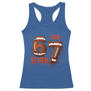 American Football Six Seven Meme Racerback Tank Top Funny Gen Z Alpha Gift TS12 Royal Blue Print Your Wear
