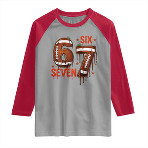 American Football Six Seven Meme Raglan Shirt Funny Gen Z Alpha Gift TS12 Sport Gray Red Print Your Wear