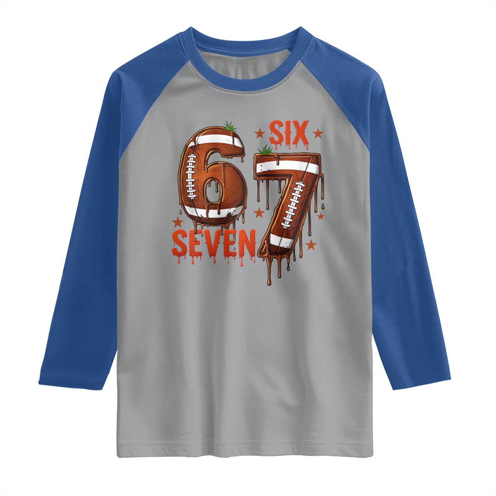 American Football Six Seven Meme Raglan Shirt Funny Gen Z Alpha Gift TS12 Sport Gray Royal Print Your Wear