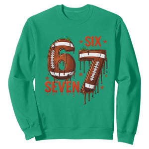 American Football Six Seven Meme Sweatshirt Funny Gen Z Alpha Gift TS12 Irish Green Print Your Wear