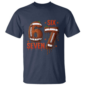 American Football Six Seven Meme T Shirt Funny Gen Z Alpha Gift TS12 Navy Print Your Wear