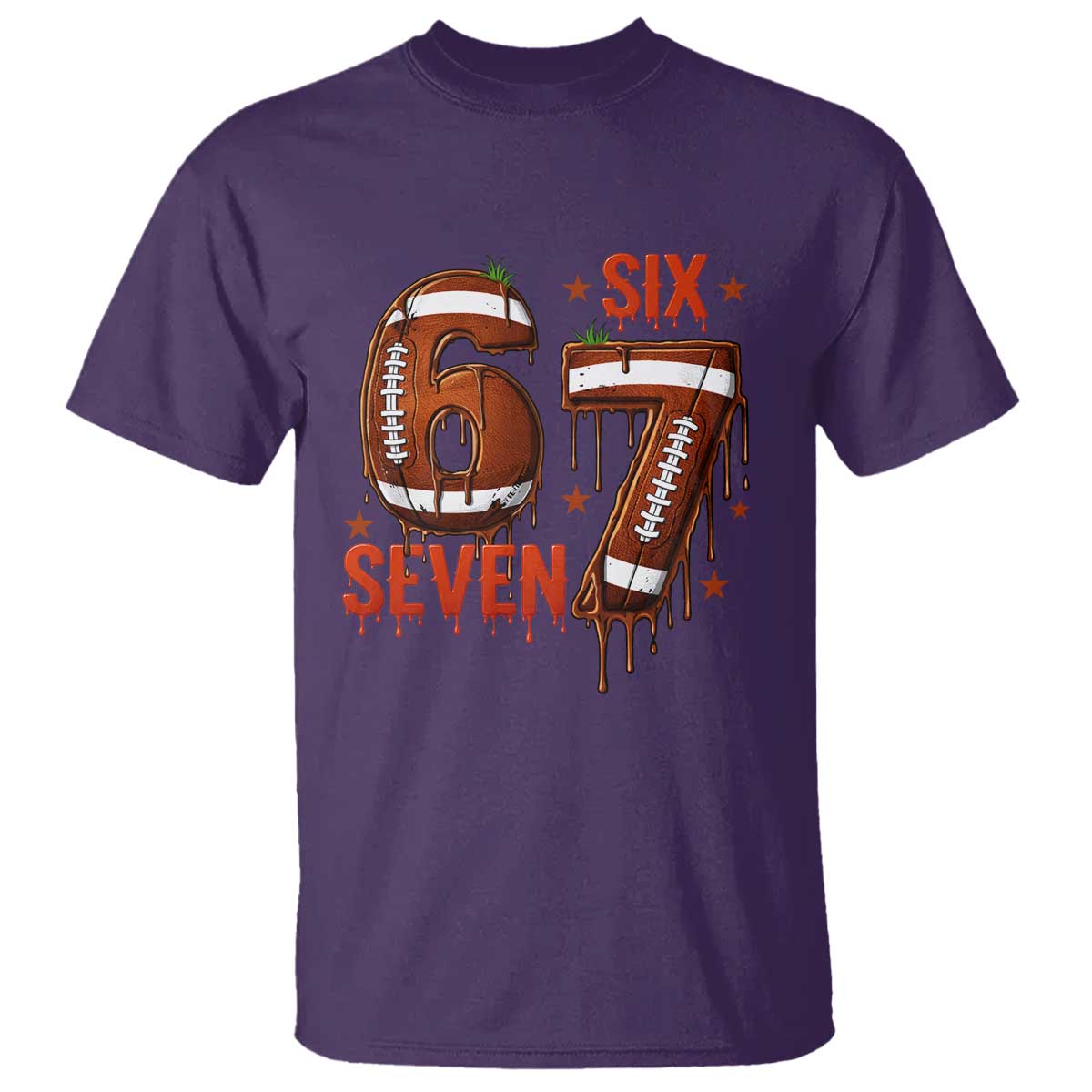 American Football Six Seven Meme T Shirt Funny Gen Z Alpha Gift TS12 Purple Print Your Wear