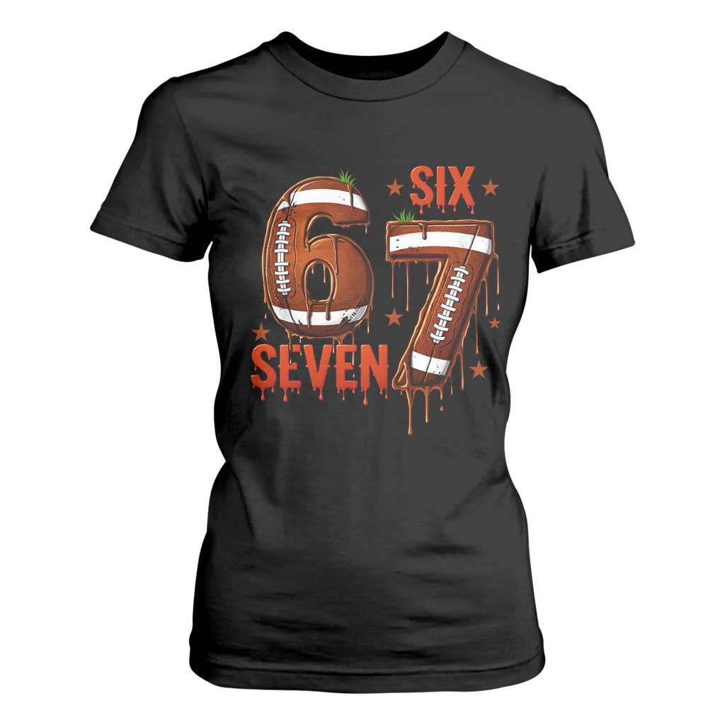 American Football Six Seven Meme T Shirt For Women Funny Gen Z Alpha Gift TS12 Black Print Your Wear