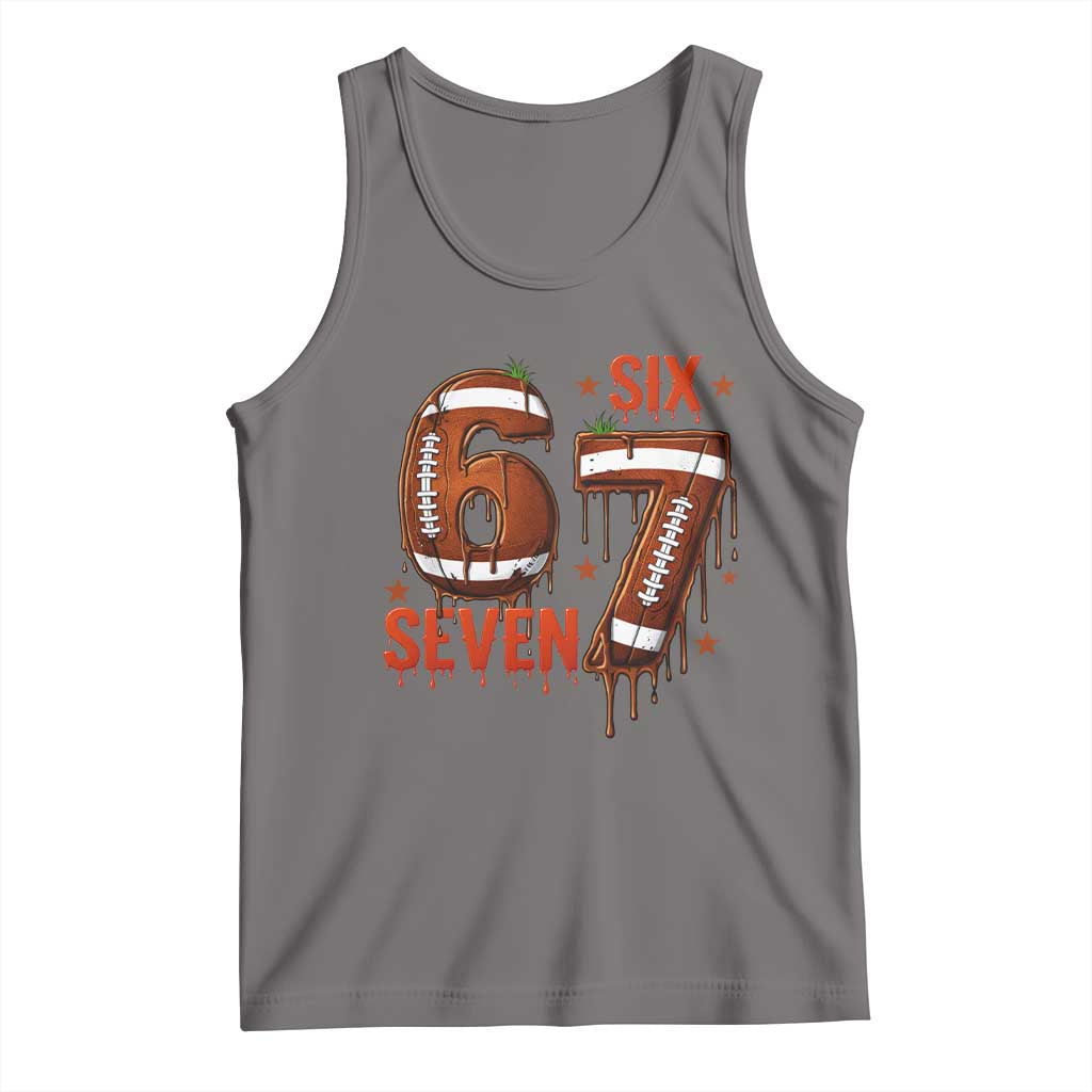 American Football Six Seven Meme Tank Top Funny Gen Z Alpha Gift TS12 Deep Heather Print Your Wear