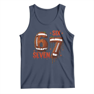 American Football Six Seven Meme Tank Top Funny Gen Z Alpha Gift TS12 Navy Print Your Wear