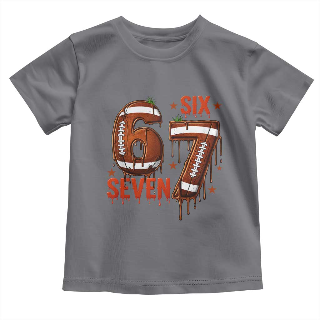 American Football Six Seven Meme Toddler T Shirt Funny Gen Z Alpha Gift TS12 Charcoal Print Your Wear