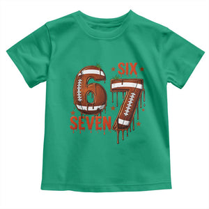 American Football Six Seven Meme Toddler T Shirt Funny Gen Z Alpha Gift TS12 Irish Green Print Your Wear