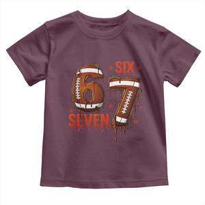 American Football Six Seven Meme Toddler T Shirt Funny Gen Z Alpha Gift TS12 Maroon Print Your Wear
