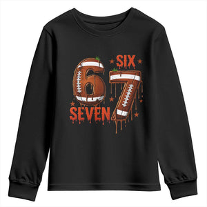 American Football Six Seven Meme Youth Sweatshirt Funny Gen Z Alpha Gift TS12 Black Print Your Wear