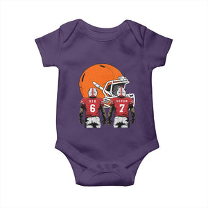Funny American Football Baby Onesie Six Seven Meme TS12 Purple Print Your Wear