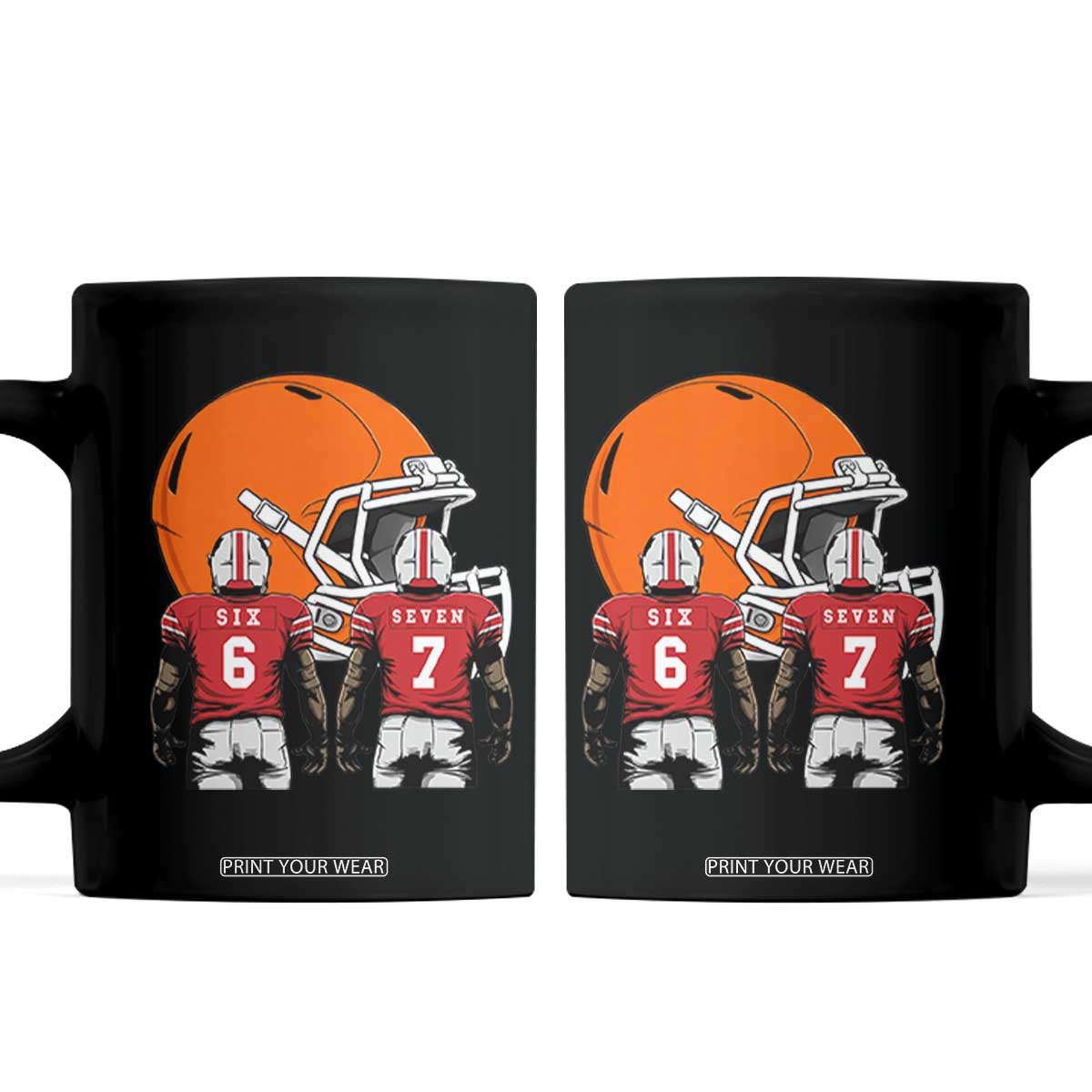 Funny American Football Coffee Mug Six Seven Meme TS12 Black Print Your Wear