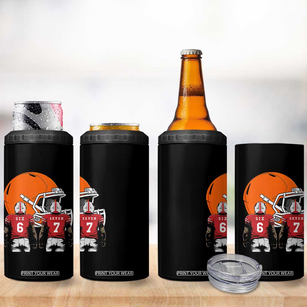 Funny American Football 4 in 1 Can Cooler Tumbler Six Seven Meme TS12 Print Your Wear