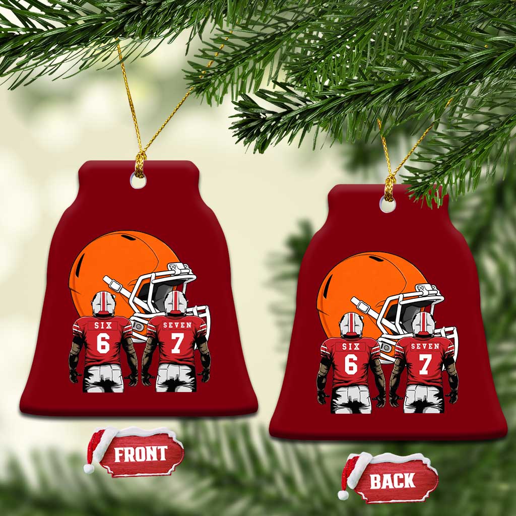 Funny American Football Ceramic Ornament Six Seven Meme TS12 Print Your Wear