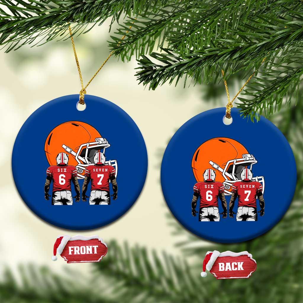 Funny American Football Ceramic Ornament Six Seven Meme TS12 1pc Blue Print Your Wear