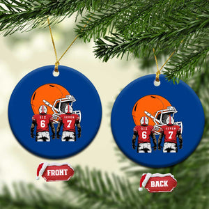 Funny American Football Ceramic Ornament Six Seven Meme TS12 1pc Blue Print Your Wear