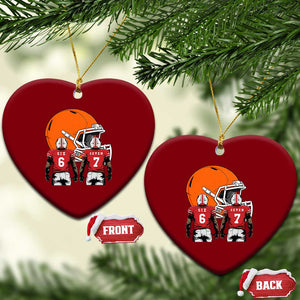 Funny American Football Ceramic Ornament Six Seven Meme TS12 Print Your Wear
