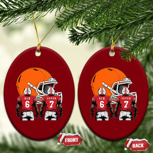 Funny American Football Ceramic Ornament Six Seven Meme TS12 Print Your Wear