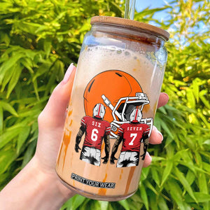Funny American Football Glass Can Six Seven Meme TS12 Black Print Your Wear